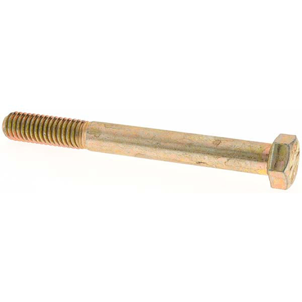 Value Collection MP39064 Hex Head Cap Screw 3/8-16 x 3-1/2", Grade 8 Steel, Zinc Yellow Dichromate Finish