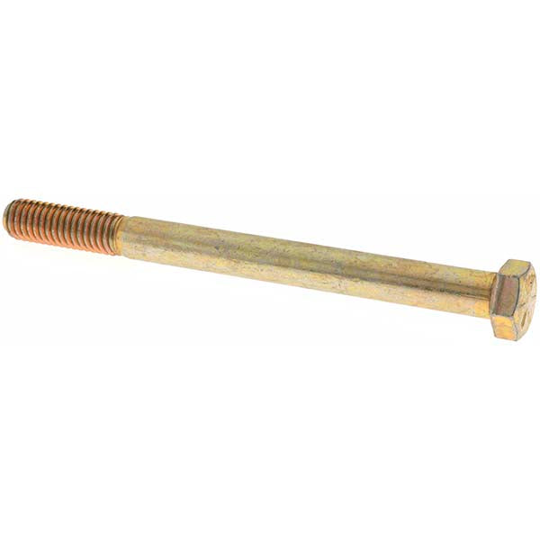 Value Collection MP39067 Hex Head Cap Screw 3/8-16 x 4-1/2", Grade 8 Steel, Zinc Yellow Dichromate Finish