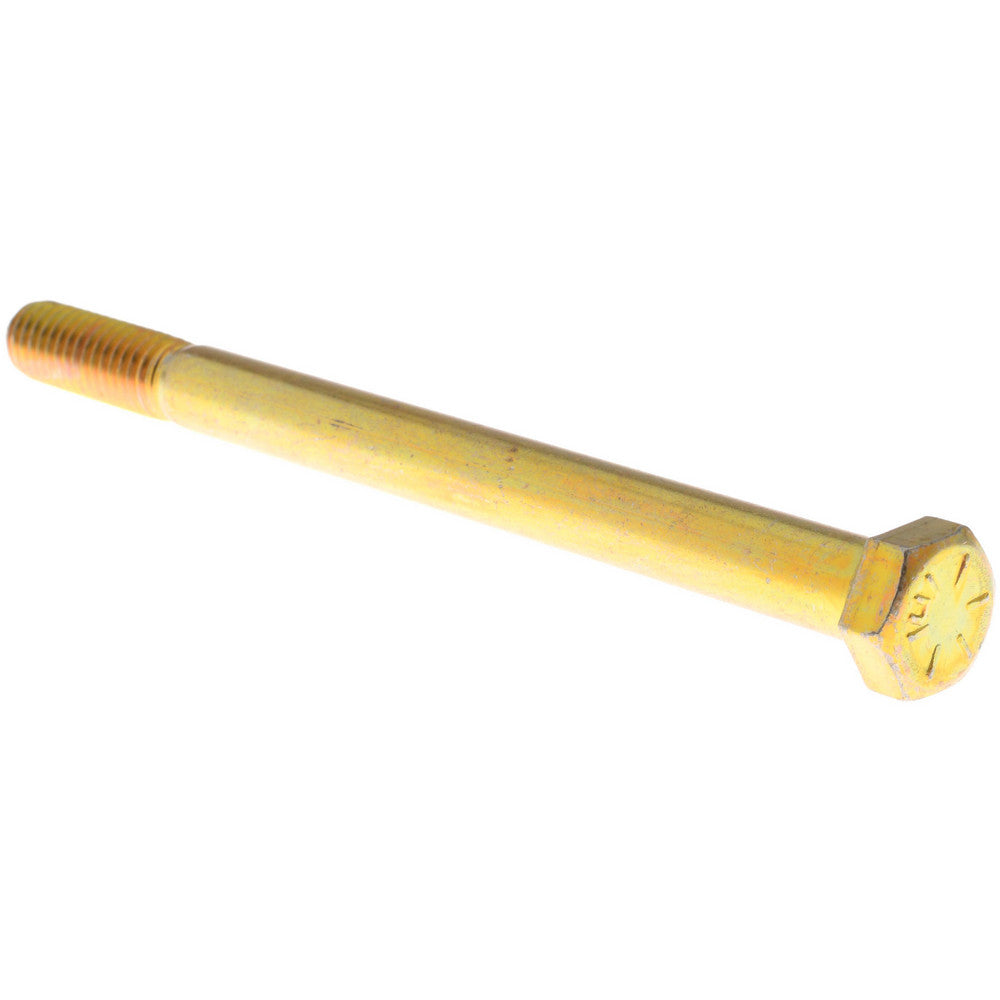 Value Collection MP39068 Hex Head Cap Screw 3/8-16 x 5", Grade 8 Steel, Zinc Yellow Dichromate Finish