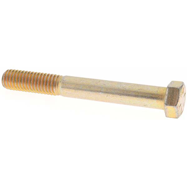 Value Collection MP39089 Hex Head Cap Screw 7/16-14 x 3-1/2", Grade 8 Steel, Zinc Yellow Dichromate Finish