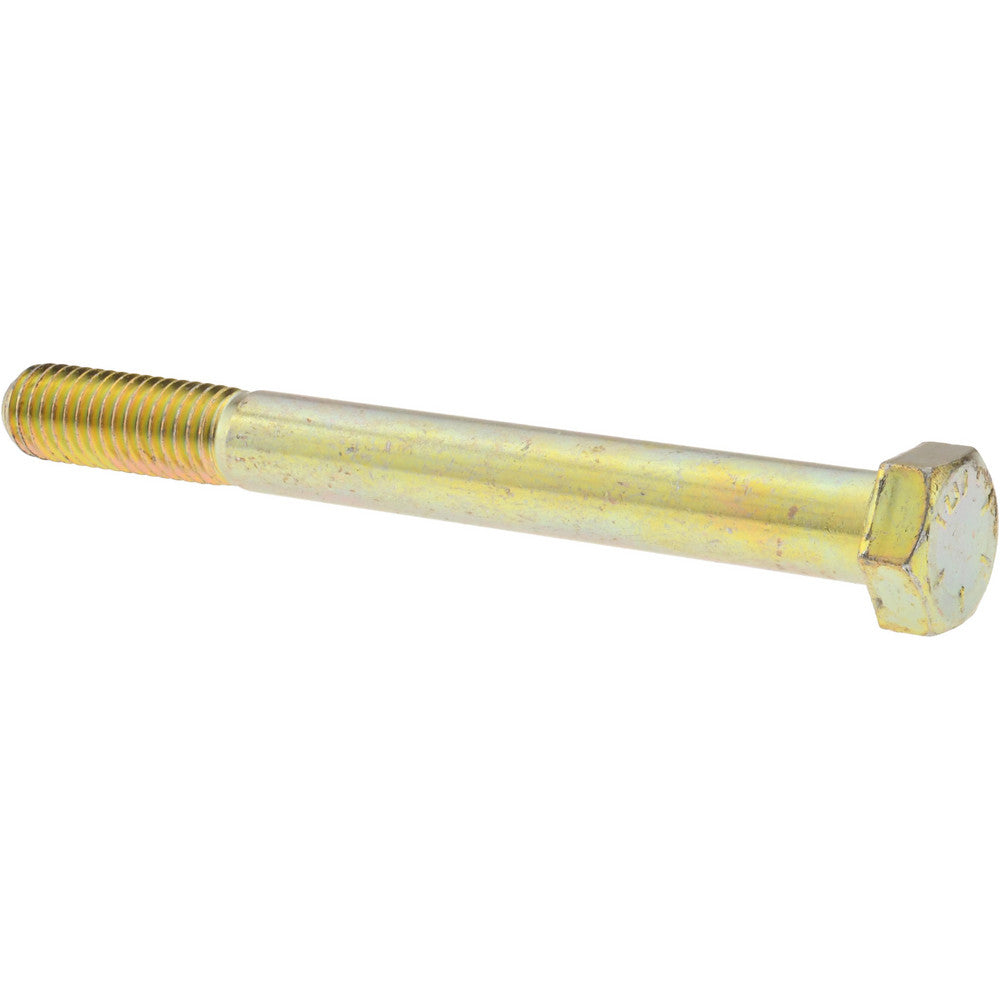 Value Collection MP39118 Hex Head Cap Screw 1/2-13 x 5", Grade 8 Steel, Zinc Yellow Dichromate Finish