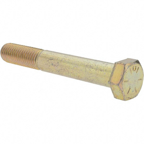 Value Collection MP39158 Hex Head Cap Screw 5/8-11 x 4-1/2", Grade 8 Steel, Zinc Yellow Dichromate Finish