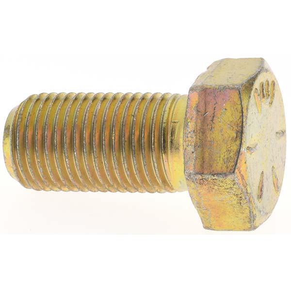 Value Collection MP39404 Hex Head Cap Screw 1/2-20 x 1", Grade 8 Steel, Zinc Yellow Dichromate Finish