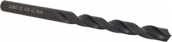 Dormer Pramet 5966769 Jobber Drill 6.00 mm Dia, 118 deg Point, High Speed Steel