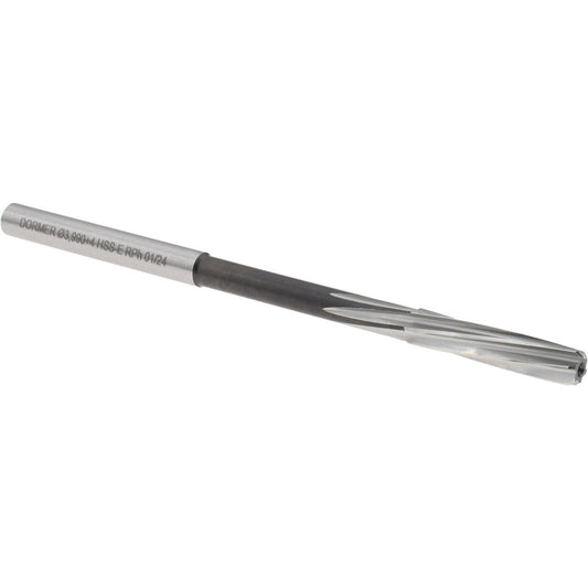Dormer Pramet 5986872 Chucking Reamer 4 mm Dia, 75 mm OAL, 19 mm Flute Length, Spiral Flute, Straight-Cylindrical Shank, Cobalt Steel