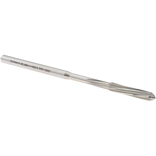 Dormer Pramet 5986836 Chucking Reamer 3 mm Dia, 61 mm OAL, 15 mm Flute Length, Spiral Flute, Straight-Cylindrical Shank, Cobalt Steel
