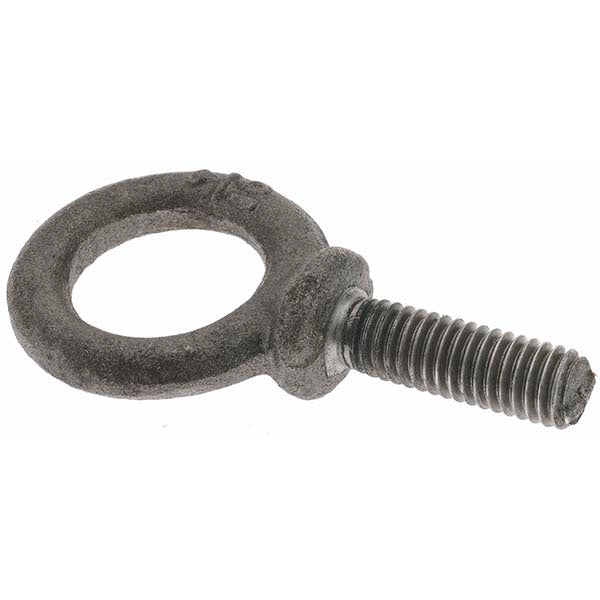 Value Collection B10787 Fixed Lifting Eye Bolt With Shoulder, 1,800 lb Capacity, 7/16-14 Thread, Grade 1045 Steel