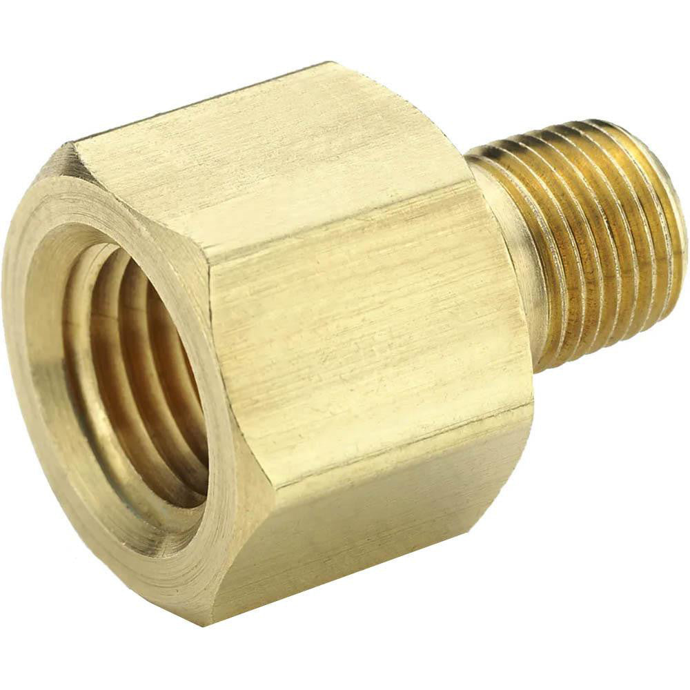 Parker CD550168 Industrial Pipe Adapter 3/8" Female Thread, 1/8" Male Thread, MNPTF x FNPTF