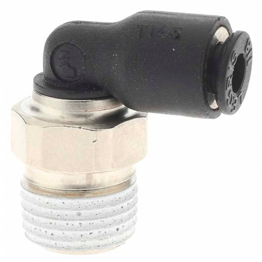 Parker KP23837 Push-To-Connect Tube Fitting Male Elbow, 1/8" Thread, 1/8" OD