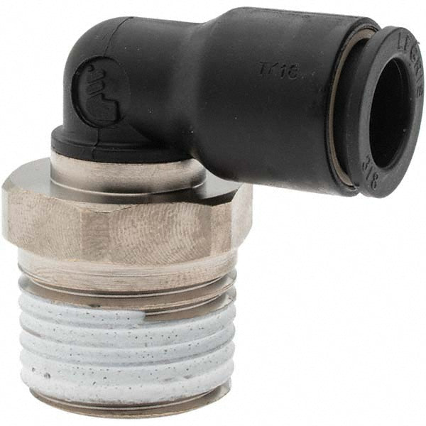 Parker KP23845 Push-To-Connect Tube Fitting Male Elbow, 1/2" Thread, 3/8" OD