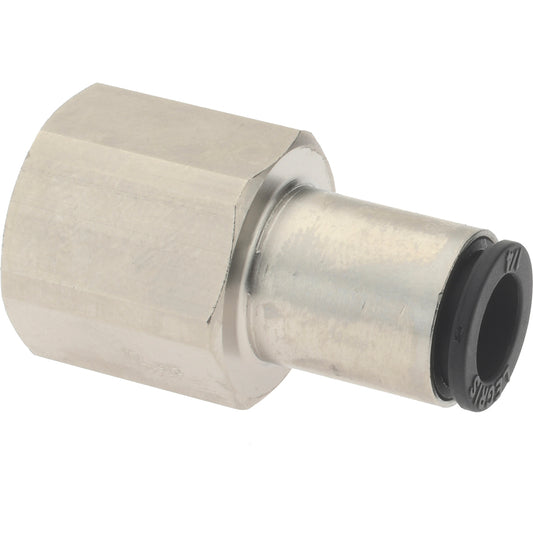 Parker KP23860 Push-To-Connect Tube Fitting Connector, Straight, 1/4" Thread, 1/4" OD