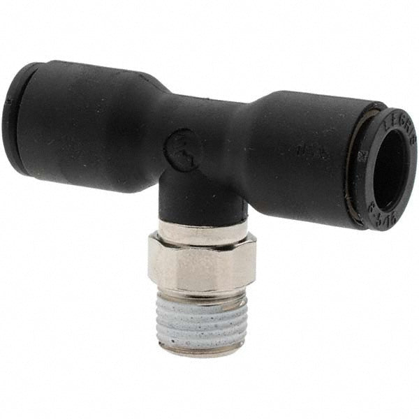 Parker KP23853 Push-To-Connect Tube Fitting Male Branch Tee, 1/8" Thread, 5/16" OD