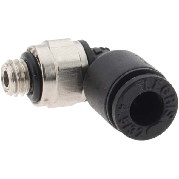 Parker KP23967 Push-To-Connect Tube Fitting Male Elbow, #10-32 Thread, 5/32" OD