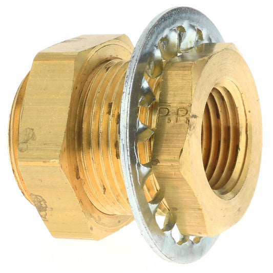 Parker KP25689 Industrial Pipe Anchor Coupling 1/2-14 Female Thread, 1-1/8-14 Male Thread, MNPTF x FNPTF