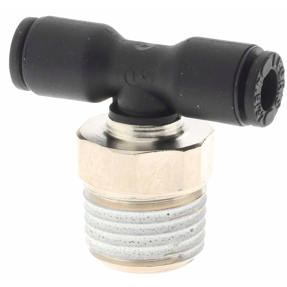 Parker KP23997 Push-To-Connect Tube to Male BSPT Tube Fitting Male Branch Tee, 1/4" Thread, 5/32" OD