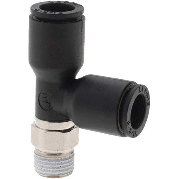 Parker KP23958 Push-To-Connect Tube Fitting Male Run Tee, 1/8" Thread, 5/16" OD