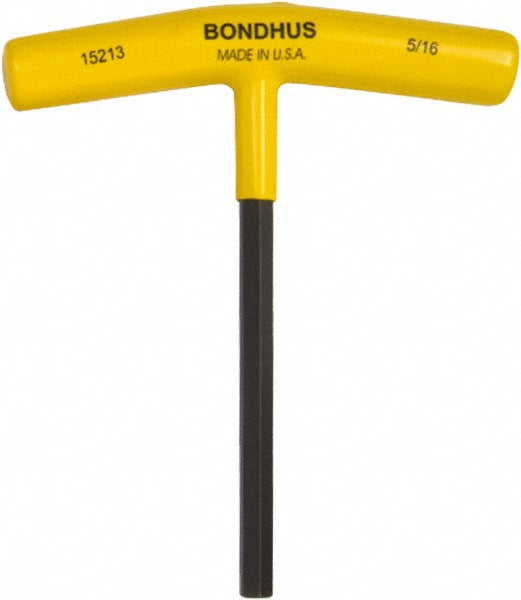 Bondhus 15213 Hex Key 5/16" Hex, Hex End, T-Handle Cushion Grip