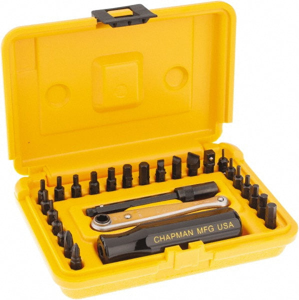 Chapman 7331 Screwdriver Insert Bit Set Hex Phillips & Slotted