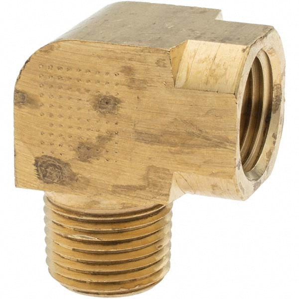 Parker PF-00099 Industrial Pipe 90 &deg Street Elbow 1/2" Female Thread, 1/2" Male Thread, MNPTF x FNPTF