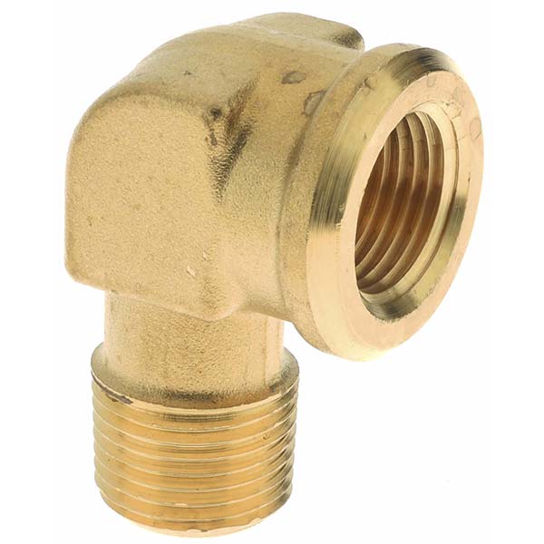 Parker PF-00096 Industrial Pipe 90 &deg Street Elbow 3/8" Female Thread, 3/8" Male Thread, MNPTF x FNPTF