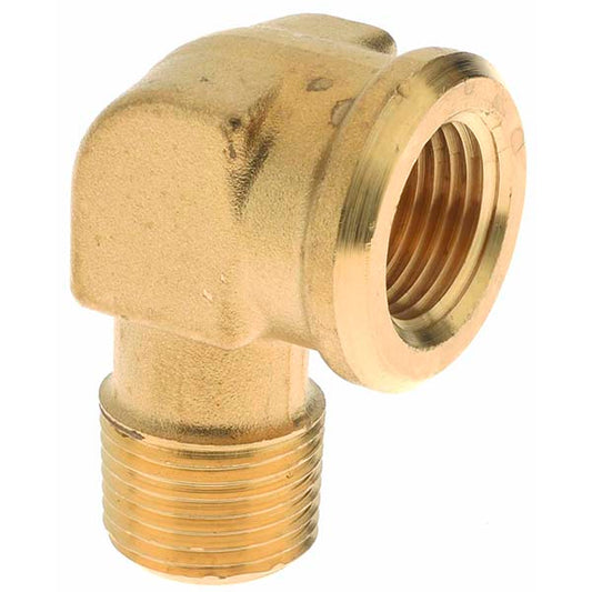 Parker PF-00096 Industrial Pipe 90 &deg Street Elbow 3/8" Female Thread, 3/8" Male Thread, MNPTF x FNPTF