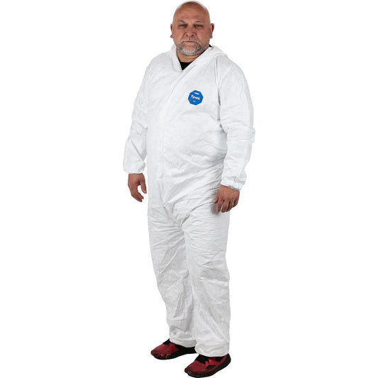 Value Collection TY127SXL Disposable Coveralls Size X-Large, Film Laminate, Zipper Closure