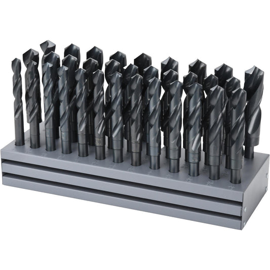 Chicago-Latrobe 69858 Drill Bit Set Reduced Shank Drill Bits, 33 Pc, 1" Drill Bit Size, 118 &deg, High Speed Steel
