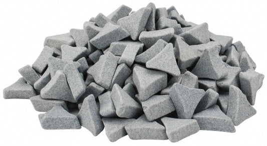 Burr King SK150 Tri-Star Tumbling Media Ceramic Carrier, Ceramic Abrasive, 2 Piece