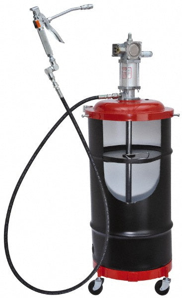 Lincoln 6917 Air-Operated Drum Pump 501, 80 cu in/min, Grease Lubrication, Aluminum