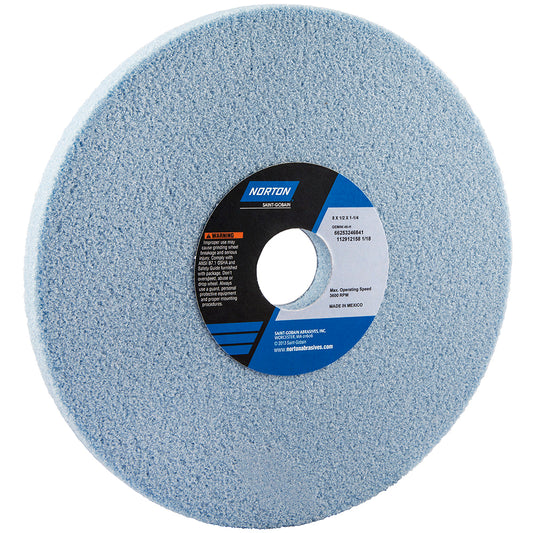 Norton 66253246841 Surface Grinding Wheel 8" Dia, 1/2" Thick, 1-1/4" Hole, 46 Grit, H Hardness