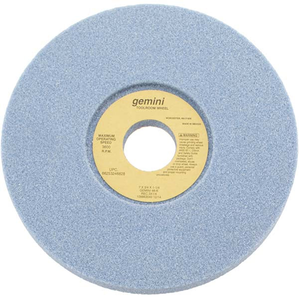 Norton 66253246828 Surface Grinding Wheel 7" Dia, 3/4" Thick, 1-1/4" Hole, 46 Grit, K Hardness