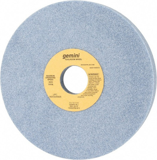 Norton 66253246835 Surface Grinding Wheel 7" Dia, 1" Thick, 1-1/4" Hole, 46 Grit, J Hardness