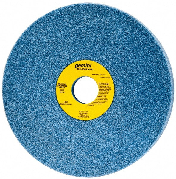 Norton 66253246850 Surface Grinding Wheel 8" Dia, 1" Thick, 1-1/4" Hole, 46 Grit, J Hardness