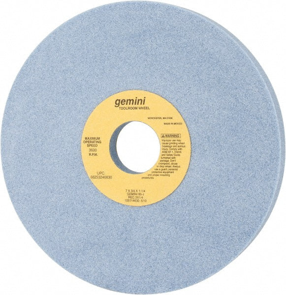 Norton 66253246830 Surface Grinding Wheel 7" Dia, 3/4" Thick, 1-1/4" Hole, 60 Grit, J Hardness