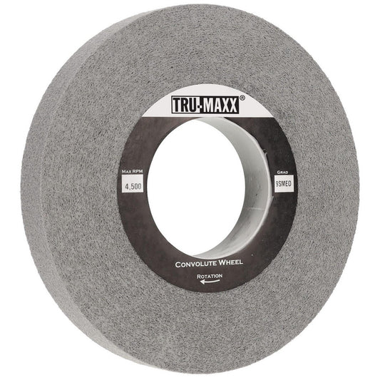Tru-Maxx 66261114564 Deburring Wheel 8" Dia, 1" Face Width, 3" Hole, Density 9, Silicon Carbide