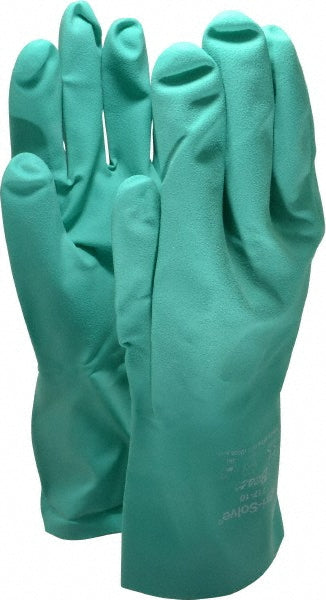 SHOWA 717-10 Chemical Resistant Gloves X-Large, 11 mil Thick, Nitrile, Unsupported