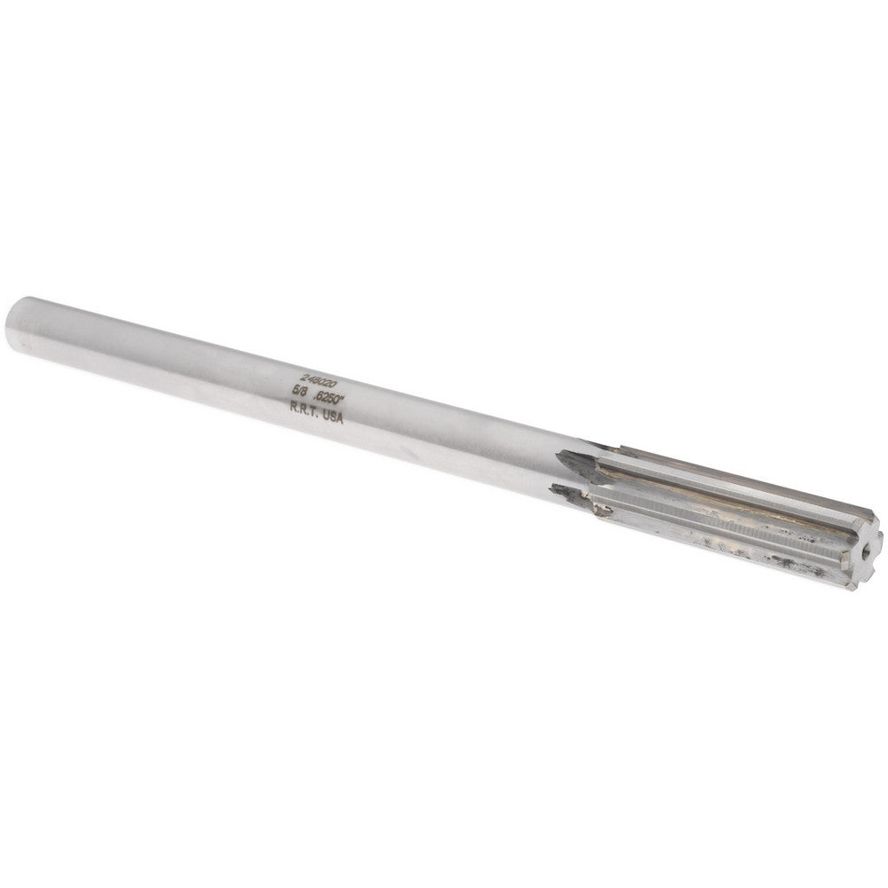Rock River Tool Inc. 248020 Chucking Reamer 5/8" Dia, 9" OAL, 2-1/4" Flute Length, Straight Flute, Straight-Cylindrical Shank, Carbide-Tipped