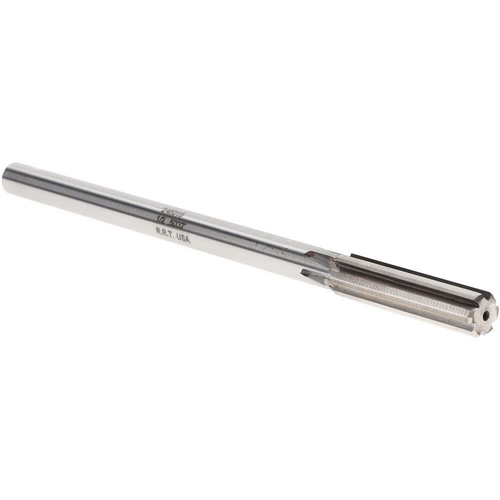 Rock River Tool Inc. 248016 Chucking Reamer 1/2" Dia, 8" OAL, 2" Flute Length, Straight Flute, Straight-Cylindrical Shank, Carbide-Tipped