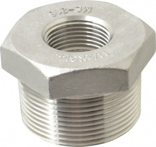 Merit Brass K614-2412 Pipe Bushing 1-1/2 x 3/4", 316 Stainless Steel