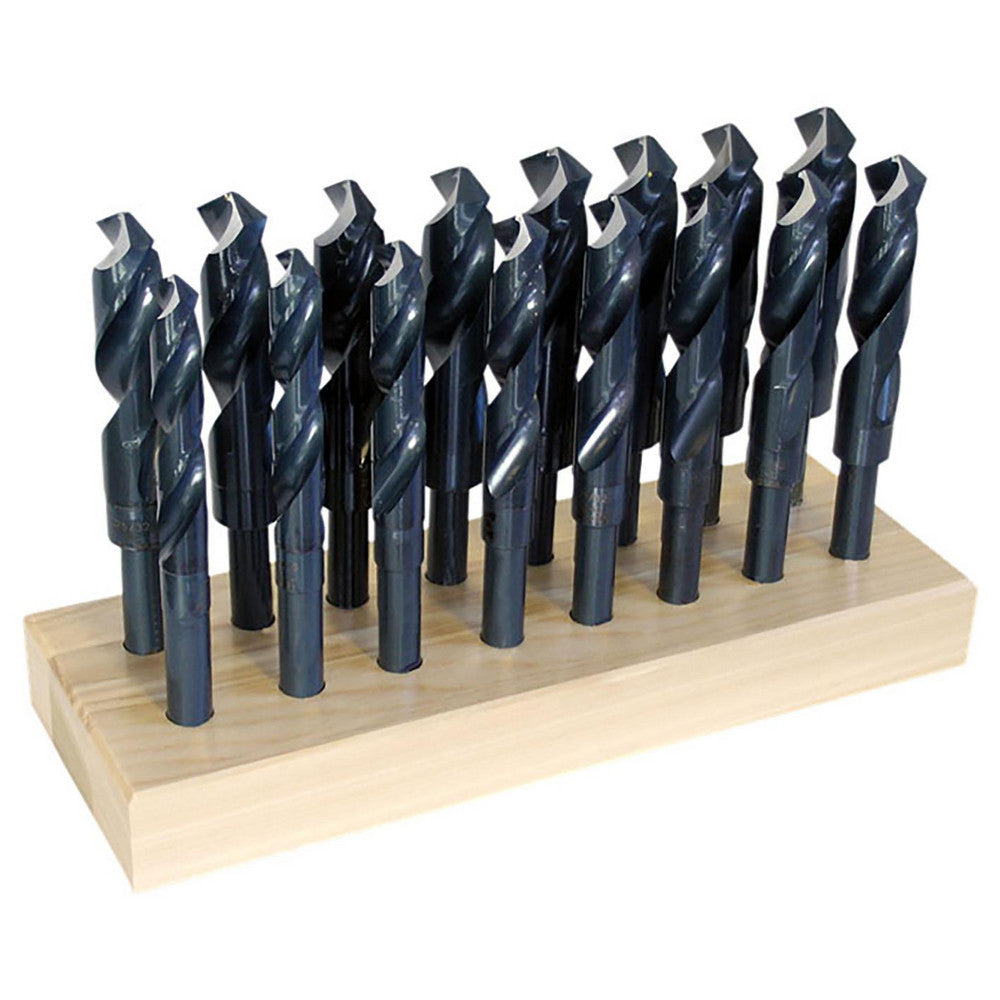 Chicago-Latrobe 69890 Drill Bit Set Reduced Shank Drill Bits, 16 Pc, 1" Drill Bit Size, 118 &deg, High Speed Steel