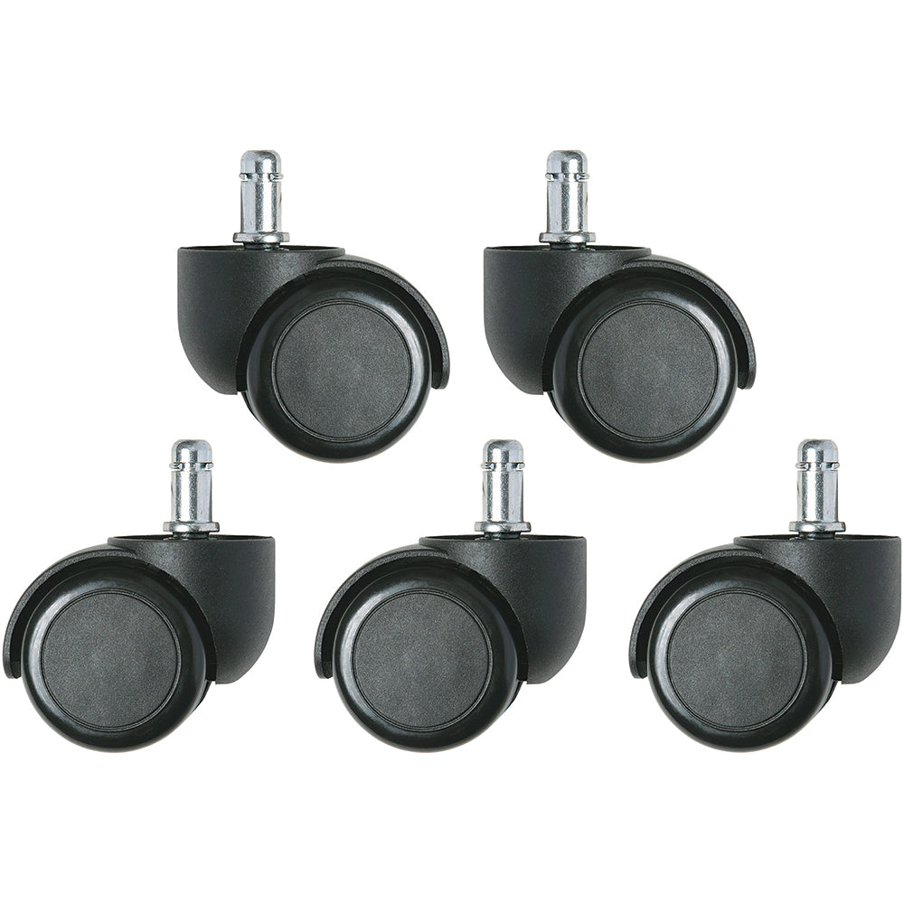 Bevco 3850S/5 Pack of 5 Black Hard Floor Casters