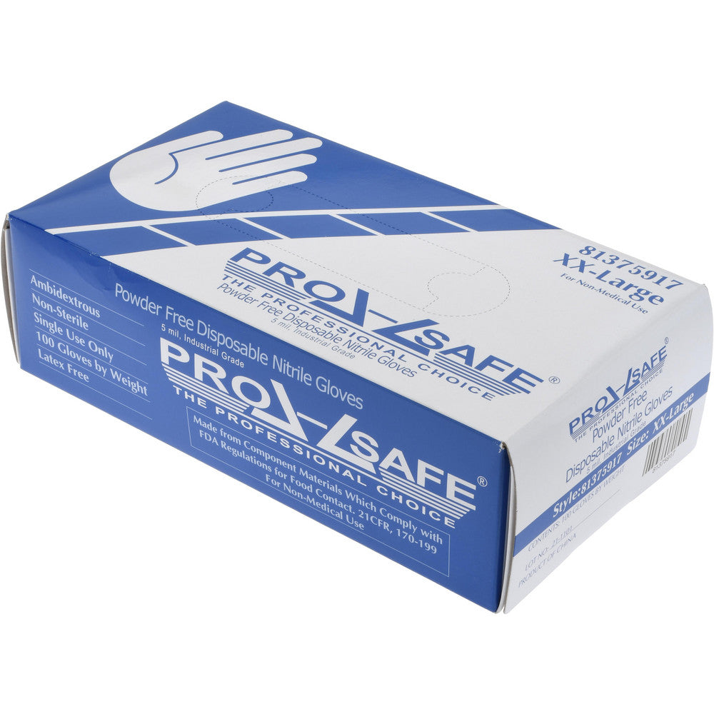 PRO-SAFE D5000XXL Disposable Glove Size 2X-Large, 5.0 mil, Nitrile, General Purpose Grade, Powder-Free