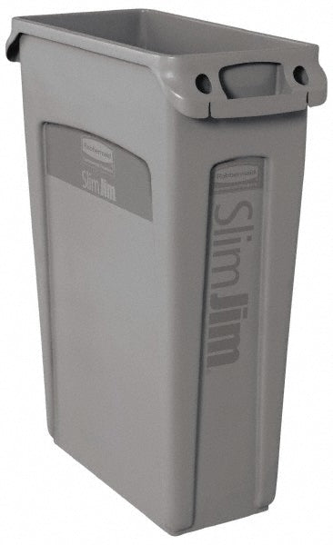 Rubbermaid FG354060GRAY Trash Can 23 gal, Rectangle, Gray