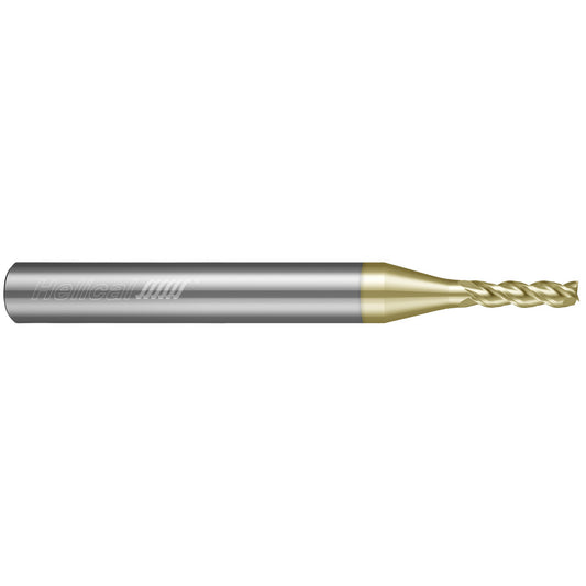 Helical Solutions 88874 Square End Mill 1/16" Dia, 3/16" LOC, 3 Flute, Solid Carbide