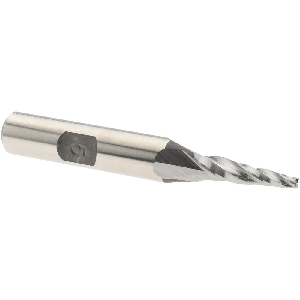 AWARD CUTTER CO., INC. O-103 Tapered End Mill 5 deg Angle per Side, 3/32" Small Dia, 3/4" LOC, 3 Flute, High Speed Steel, Square End