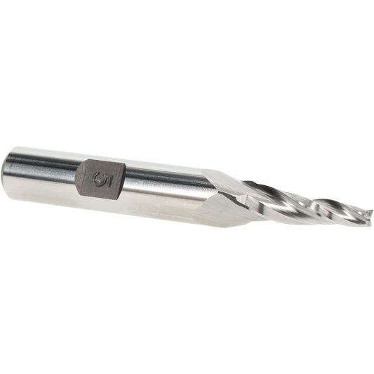 AWARD CUTTER CO., INC. O-203 Tapered End Mill 5 deg Angle per Side, 1/8" Small Dia, 3/4" LOC, 3 Flute, High Speed Steel, Square End