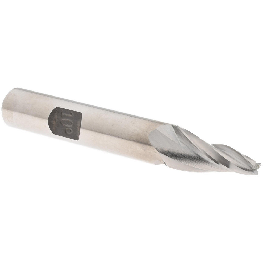 AWARD CUTTER CO., INC. T-203 Tapered End Mill 10 deg Angle per Side, 1/8" Small Dia, 3/4" LOC, 3 Flute, High Speed Steel, Square End