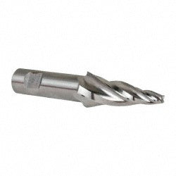AWARD CUTTER CO., INC. T-409 Tapered End Mill 10 deg Angle per Side, 1/4" Small Dia, 2-1/4" LOC, 3 Flute, High Speed Steel, Square End