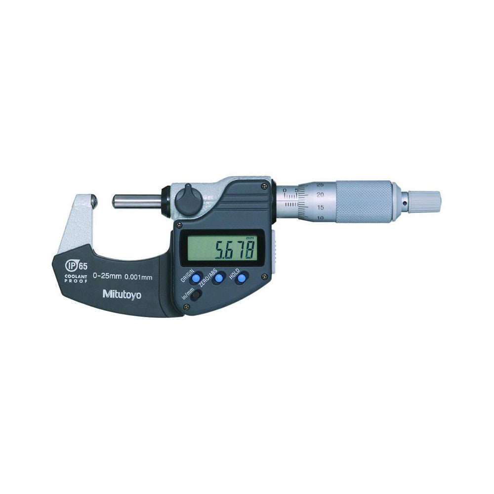 Mitutoyo 395-371-32 25.4mm Max Measurement, Spherical Face Micrometer