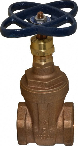 NIBCO NL0J00C Gate Valve Non-Rising Stem, 1-1/2" Pipe, Threaded, Bronze